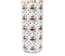 Zylinderförmige Vase mit Lippen-Print