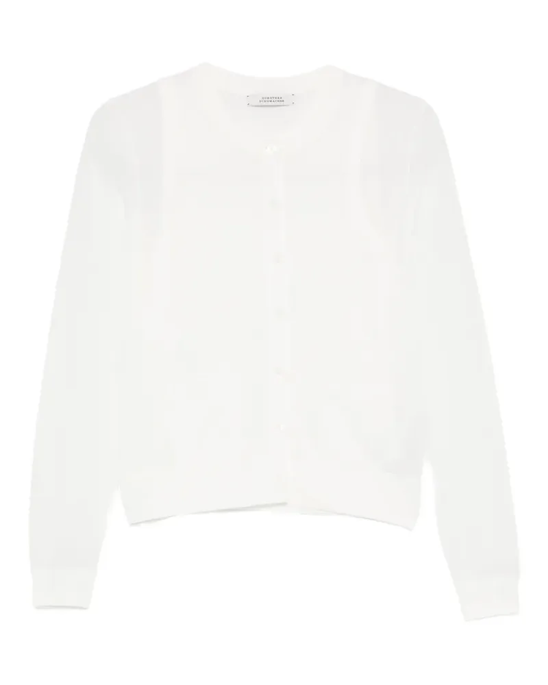 Dorothee Schumacher fine-knit button-front top and cardigan set - Weiß Weiß
