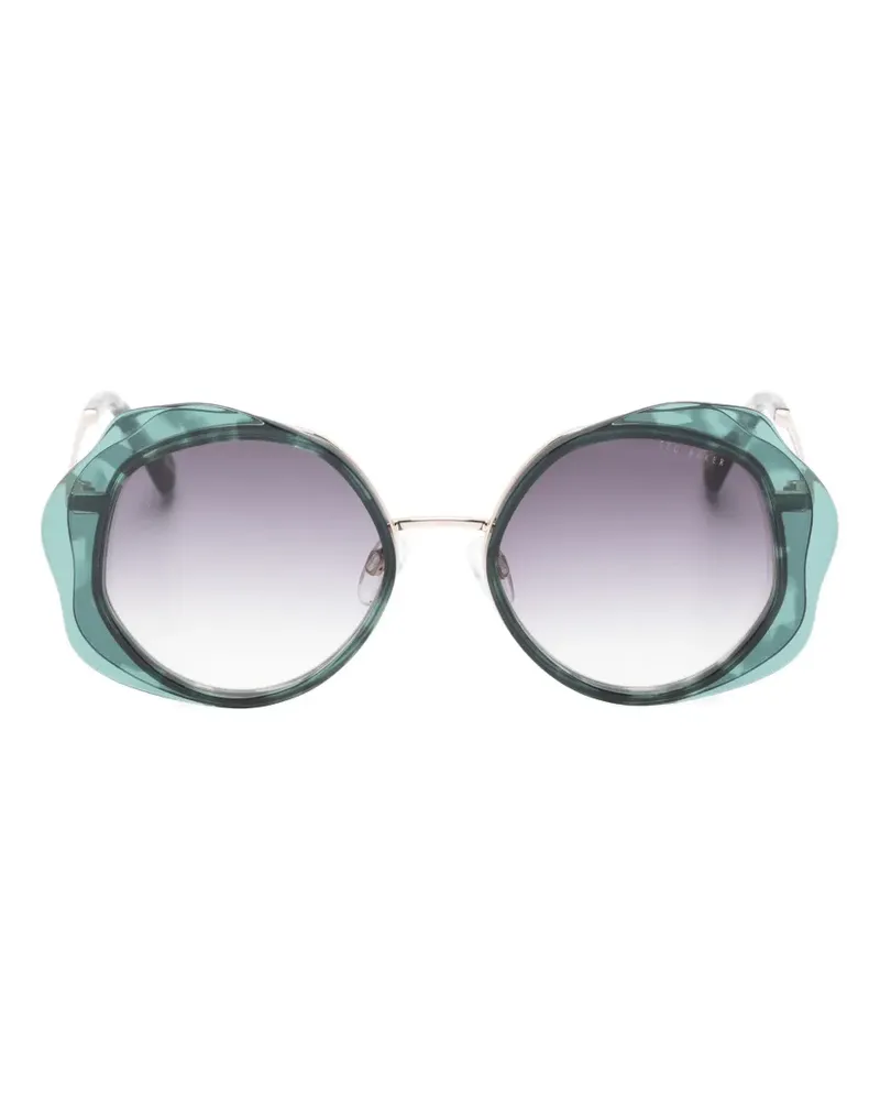 Ted Baker geometric-frame gradient-lens sunglasses - Gold Gold