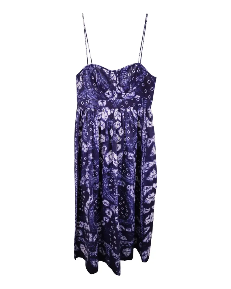 Ulla Johnson Kleid mit Batikmuster - Blau Blau