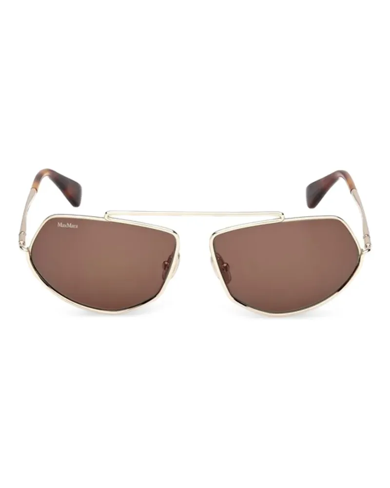 Max Mara geometric sunglasses - Gold Gold