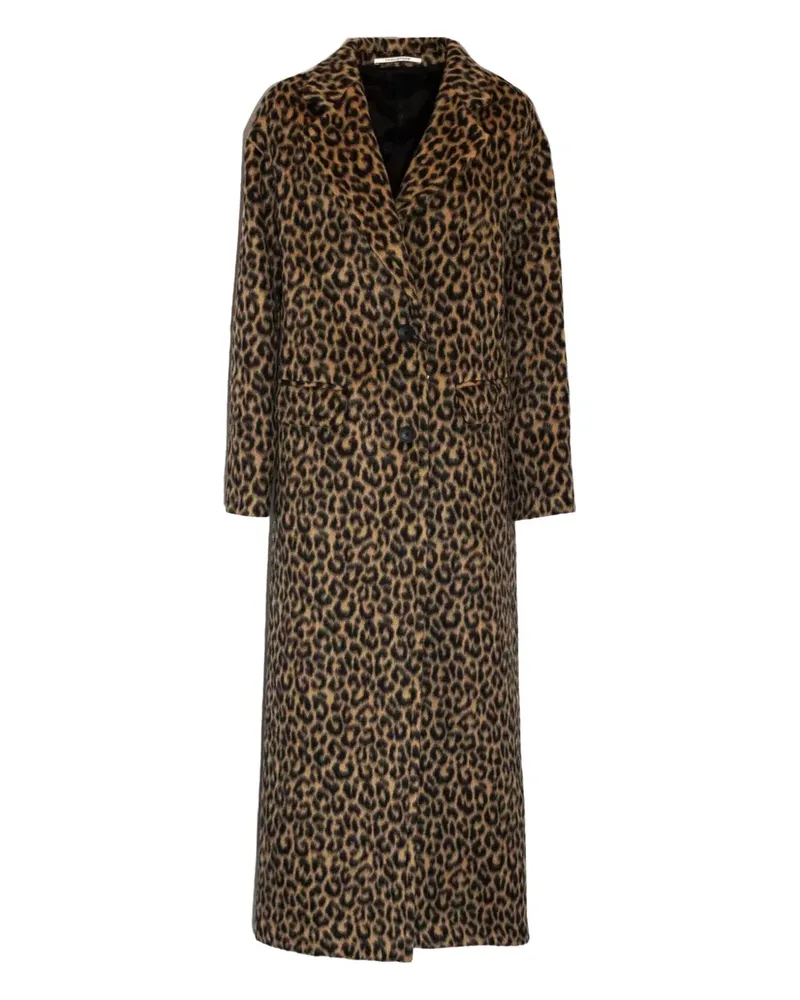 Tagliatore Carine spotted-pattern sinlge-breated coat - Braun Braun