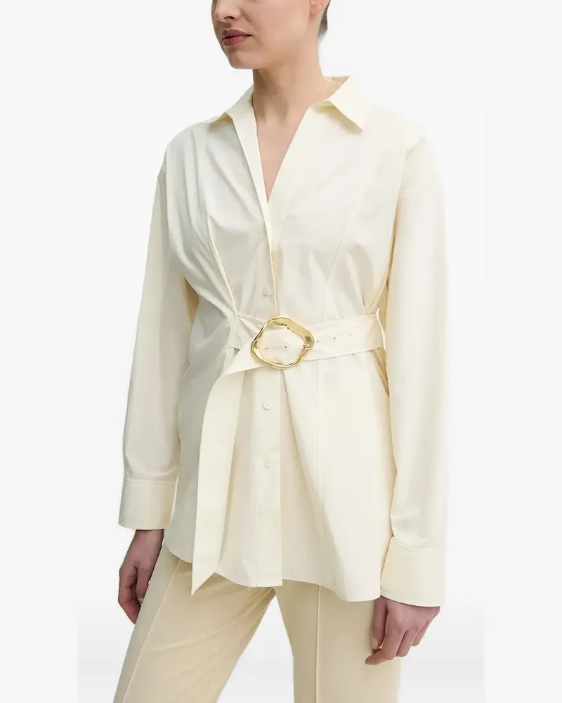 Isabelle Blanche Hemdkleid mit Gürtel - Nude Nude