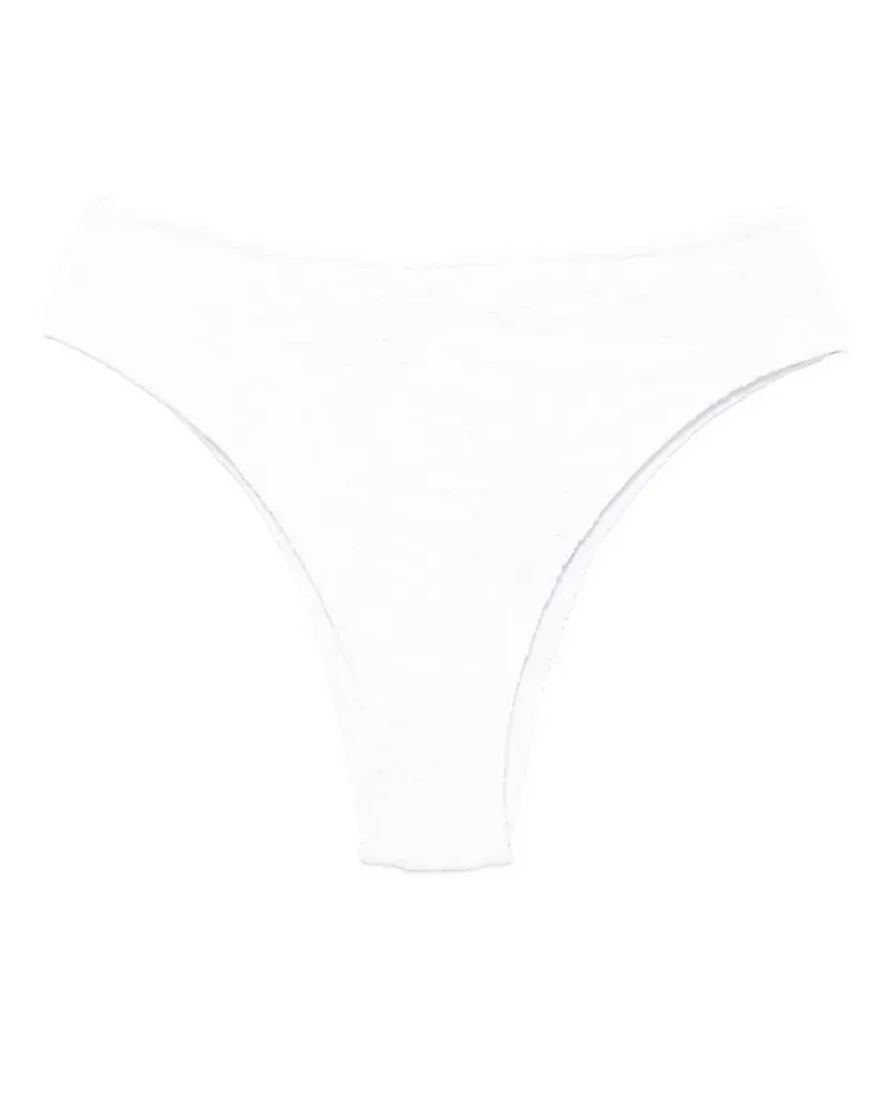 FARM Rio floral-embroidered bikini bottom - Weiß Weiß