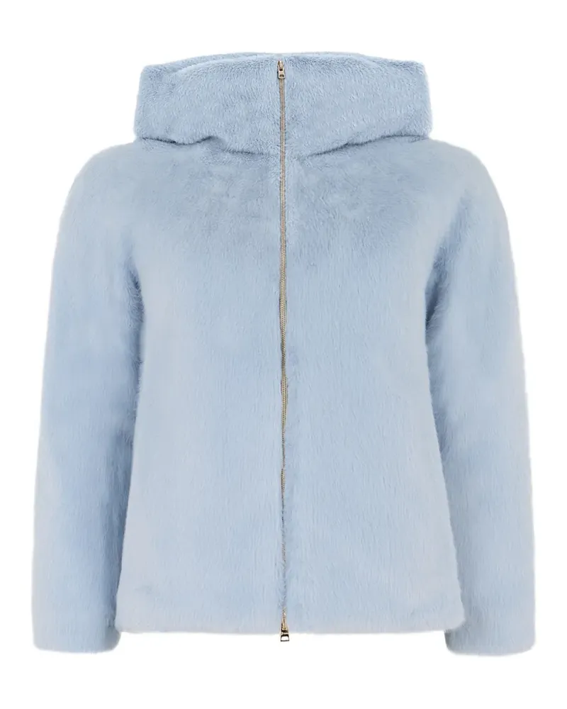 Herno Kapuzenjacke aus Faux Fur - Blau Blau