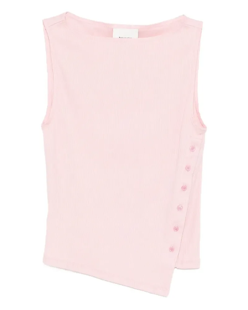 Reformation Gestricktes Hudson Top - Rosa Rosa