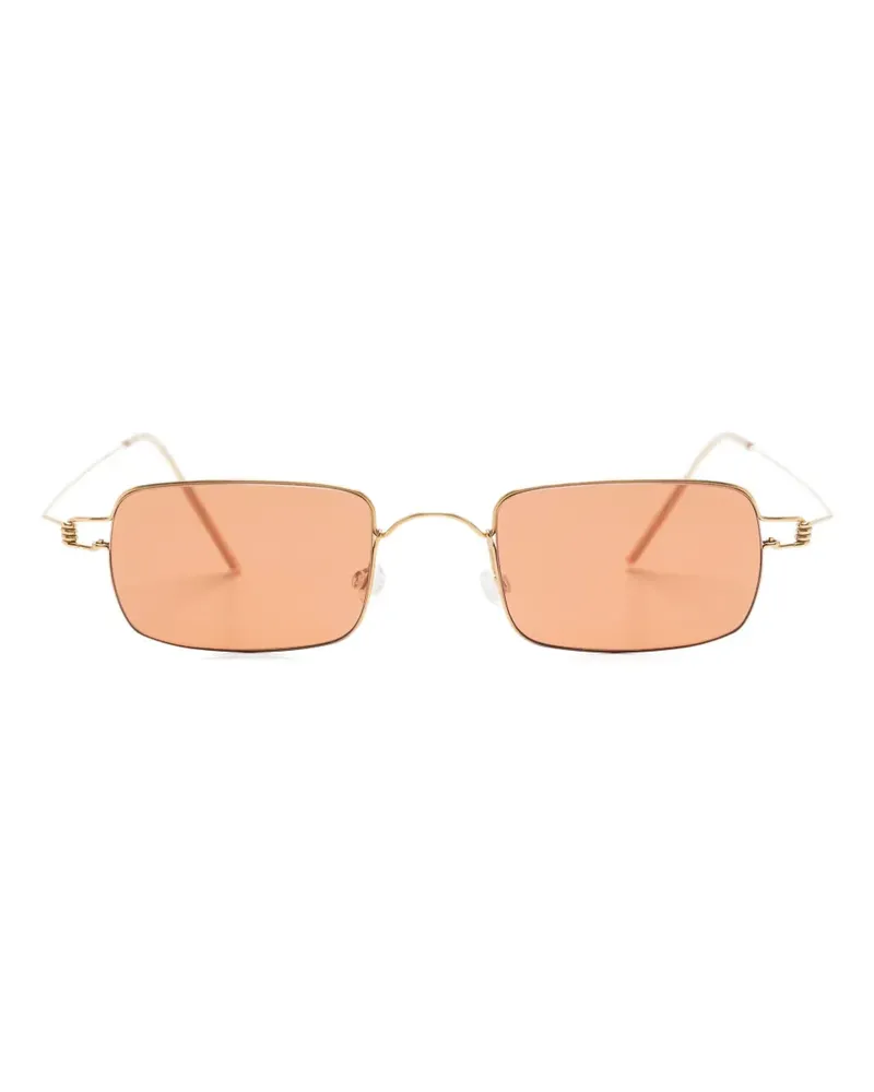 Lindberg Sonnenbrille mit eckigem Gestell - Gold Gold
