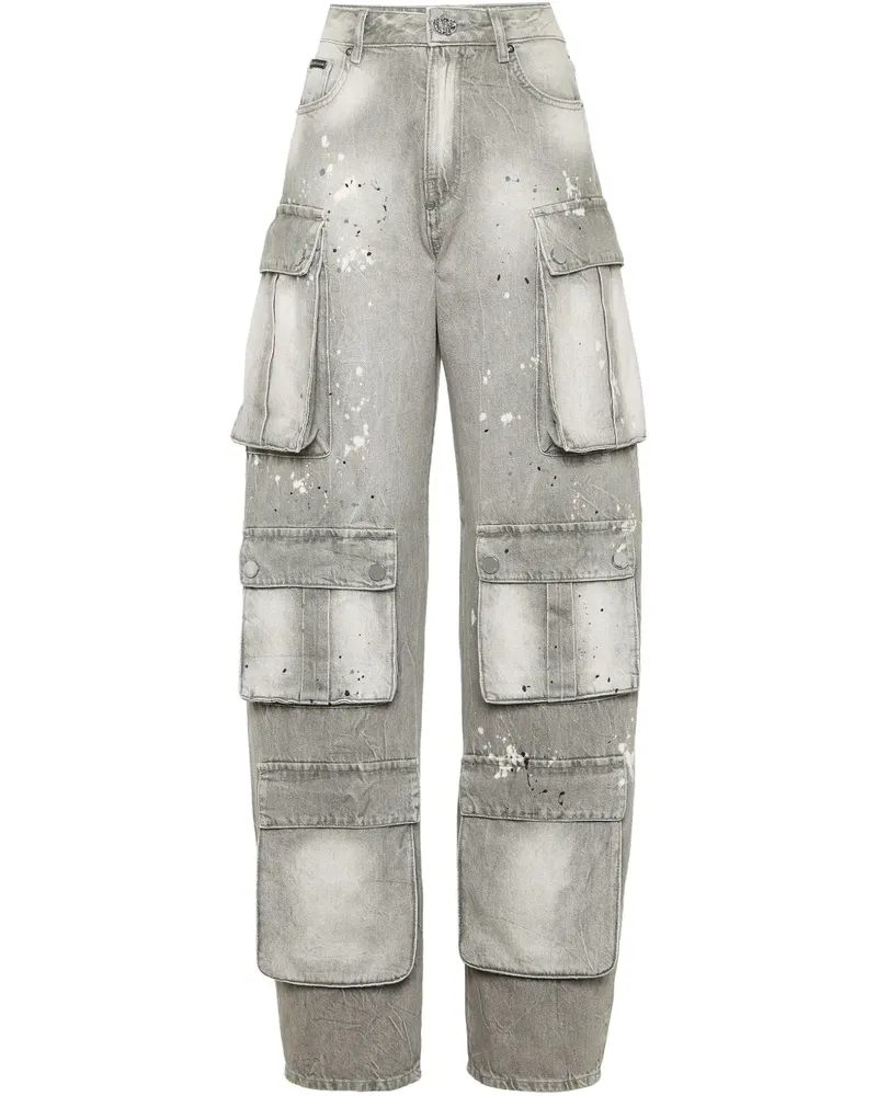 Philipp Plein Jeans mit Cargotaschen - Grau Grau