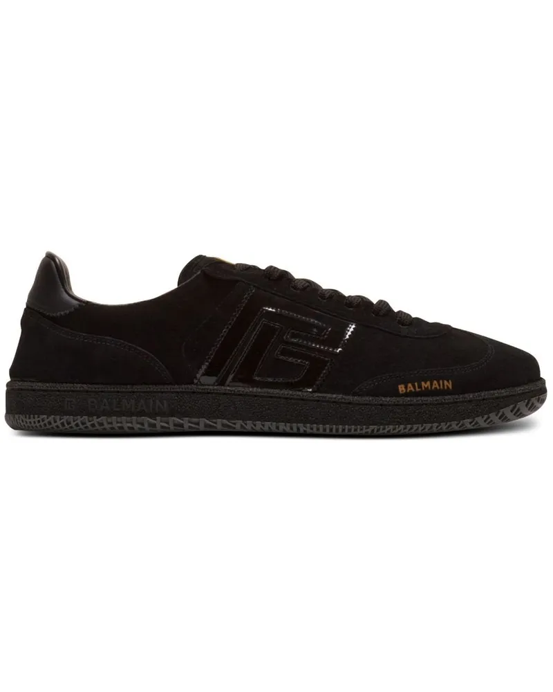 Balmain Swan Sneakers aus Wildleder - Schwarz Schwarz