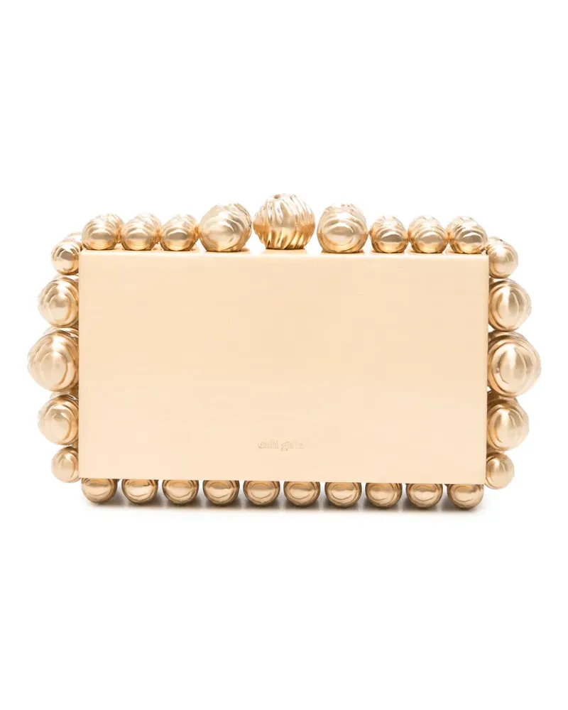 Cult Gaia Gebürstete Clutch mit Perlenverzierung - Gold Gold