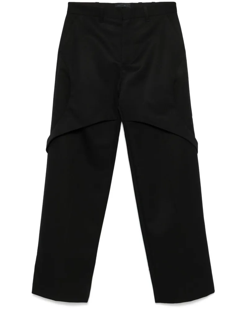 Heliot Emil Hose im Layering-Look - Schwarz Schwarz