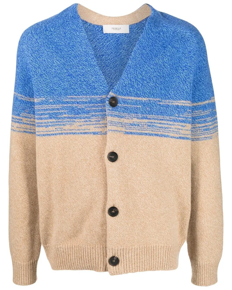 Pringle of Scotland Cardigan mit V-Ausschnitt Blau