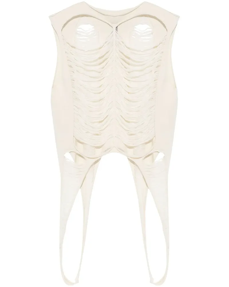 Rick Owens Trägershirt in Distressed-Optik - Nude Nude