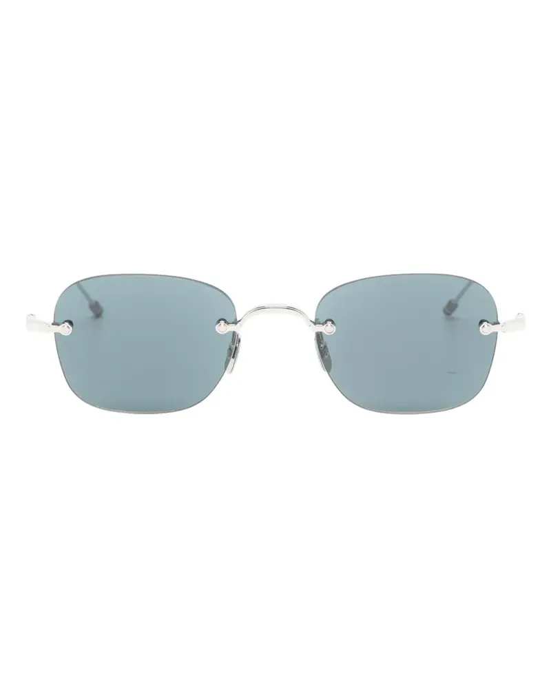 Thom Browne rimless rectangle-frame sunglasses - Silber Silber