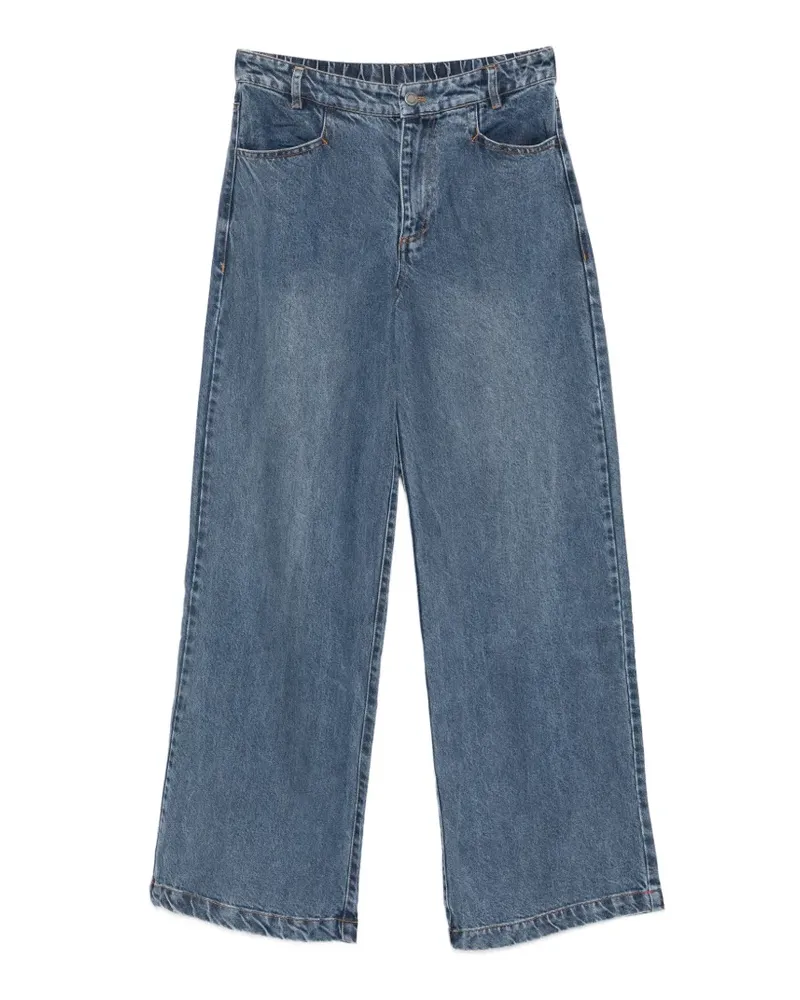 Xírena Straight-Leg-Jeans mit elastischem Bund - Blau Blau