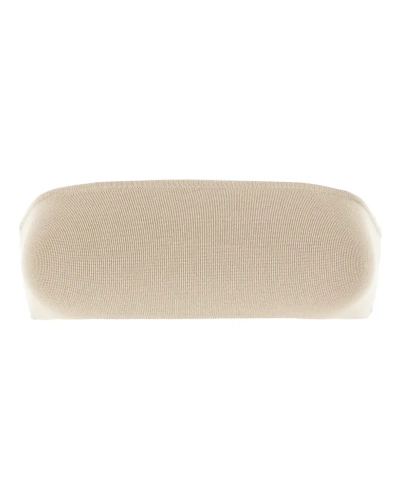 Max Mara Geripptes Bandeau-Top - Nude Nude