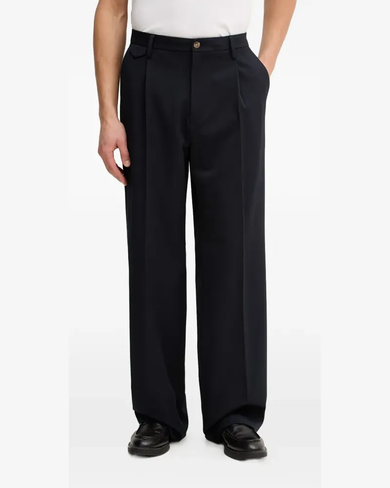 Guess pleated wide-leg trousers - Blau Blau