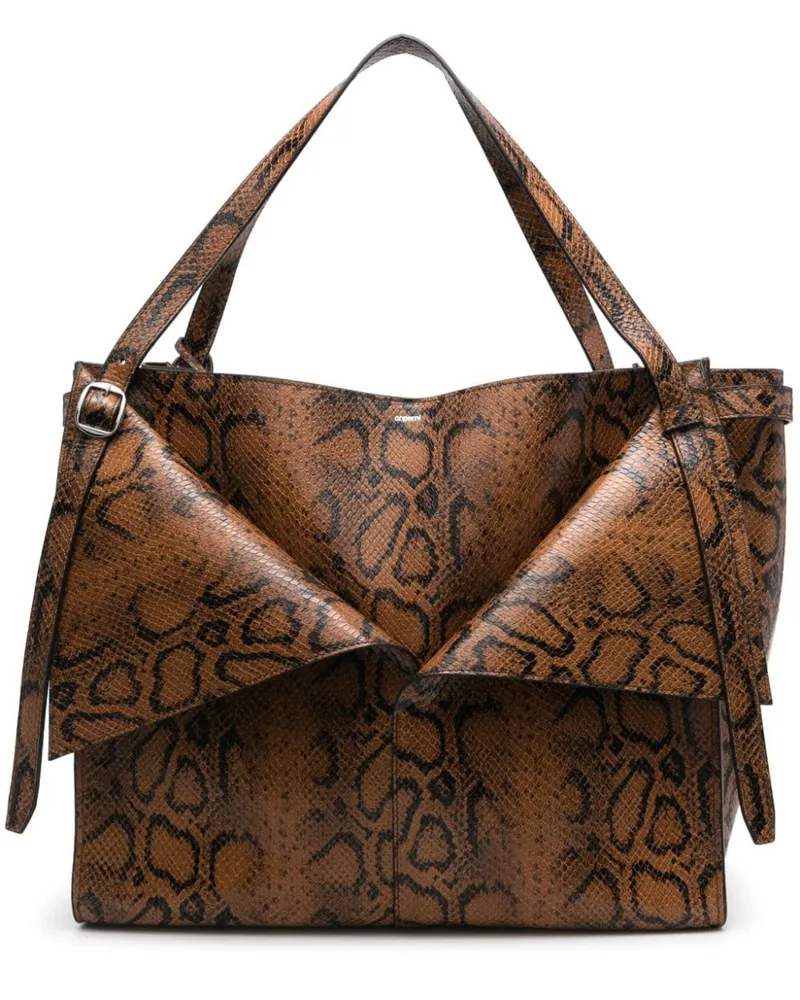 COPERNI Tote Bag mit Schlangenleder-Print - Braun Braun