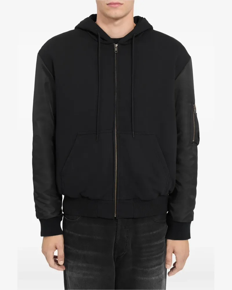 Maison Margiela Hoodie mit gerafften Ärmeln - Schwarz Schwarz