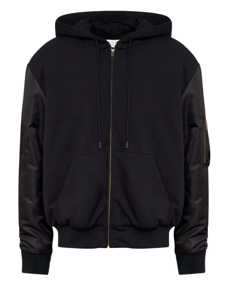 Maison Margiela Hoodie mit gerafften Ärmeln - Schwarz Schwarz