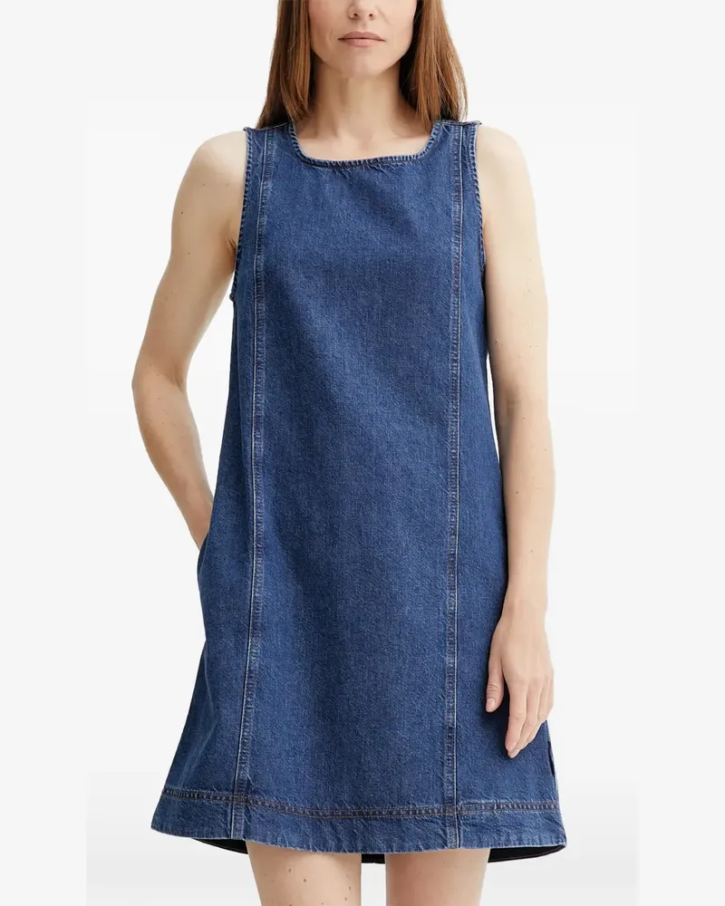 Marc O'Polo square-neck panelled mini dress - Blau Blau