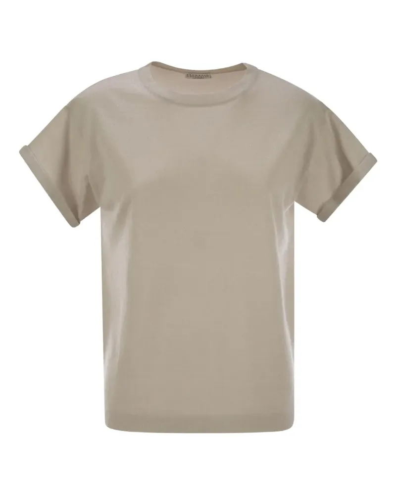 Brunello Cucinelli T-Shirt mit rundem Ausschnitt - Weiß Weiß