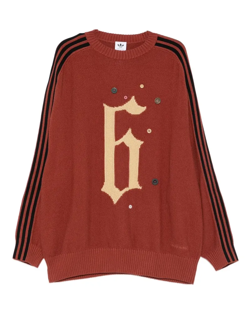 adidas x Song for the Mute ADI006 Pullover mit Knöpfen - Rot Rot