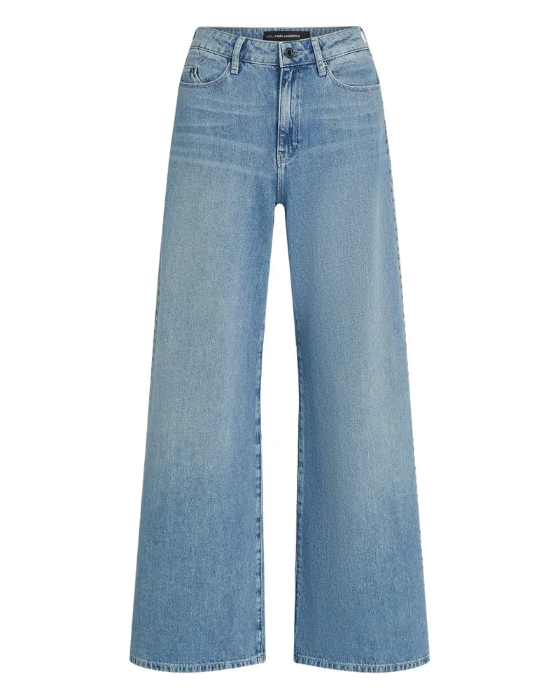 Karl Lagerfeld Jeans mit Nieten-Signature - Blau Blau