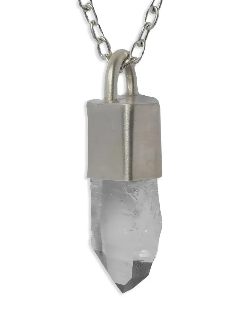 Parts Of Four Talisman Halskette aus Sterlingsilber mit Quarz Silber