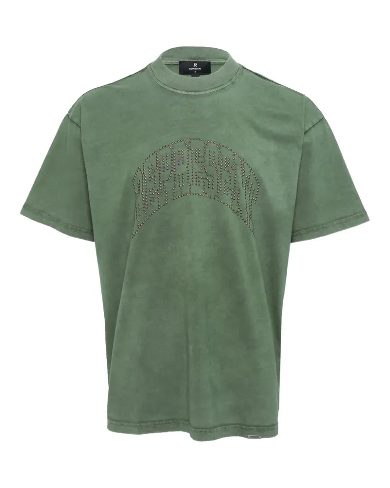 REPRESENT T-Shirt mit Logo-Verzierung - Grün Grün