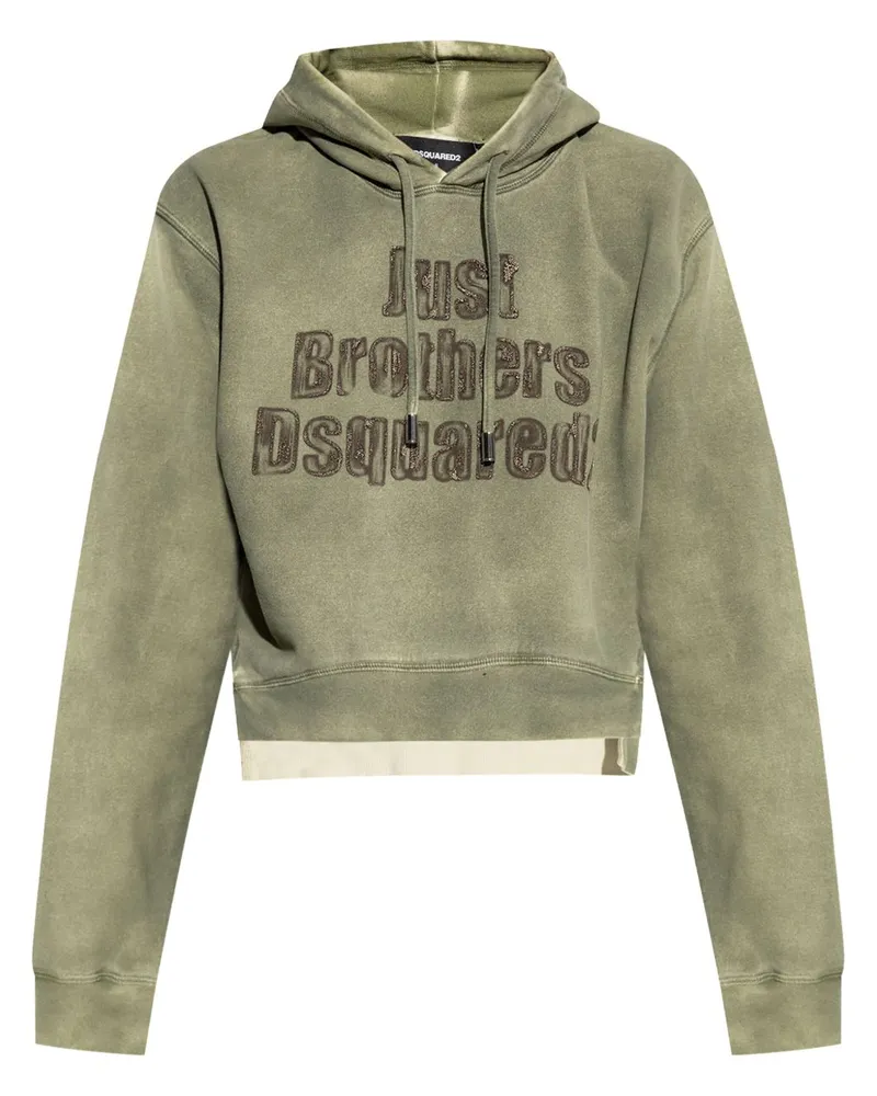 Dsquared2 Hoodie mit Logo-Stickerei - Grün Grün
