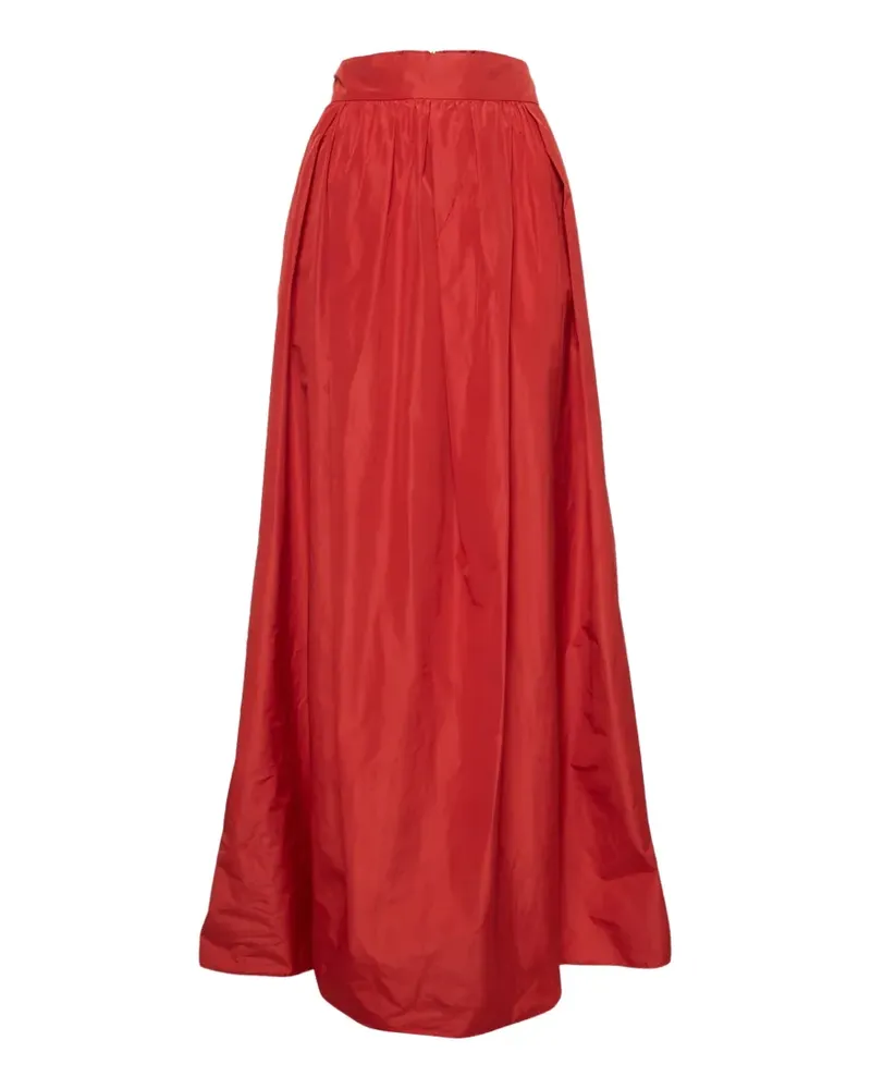 Max Mara 2023 Krepp-Maxirock mit Raffungen - Rot Rot