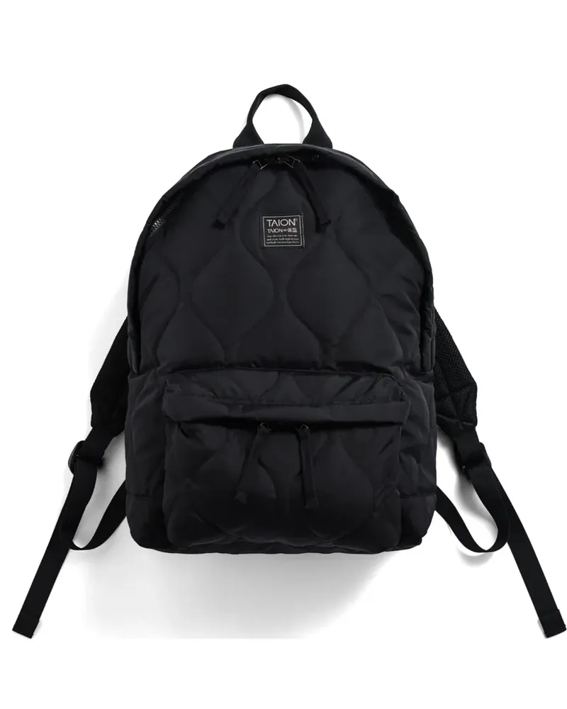 TAION Gesteppter Ripstop-Rucksack - Schwarz Schwarz