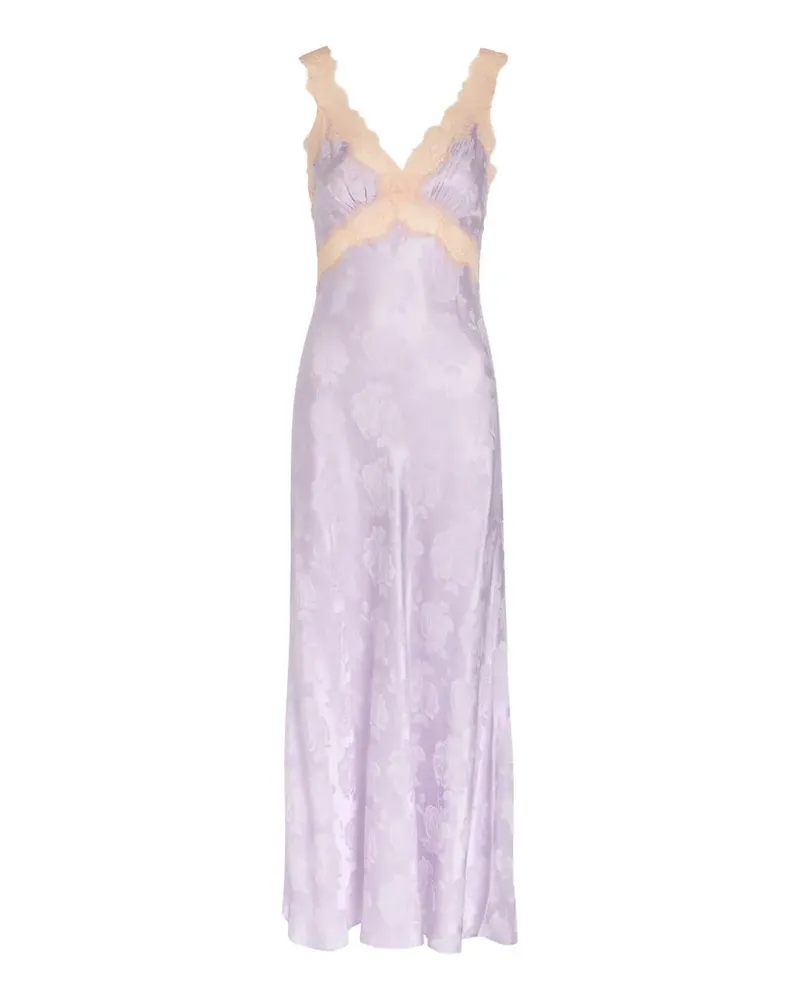 Ronny Kobo Bryn lace-trim maxi dress - Violett Violett