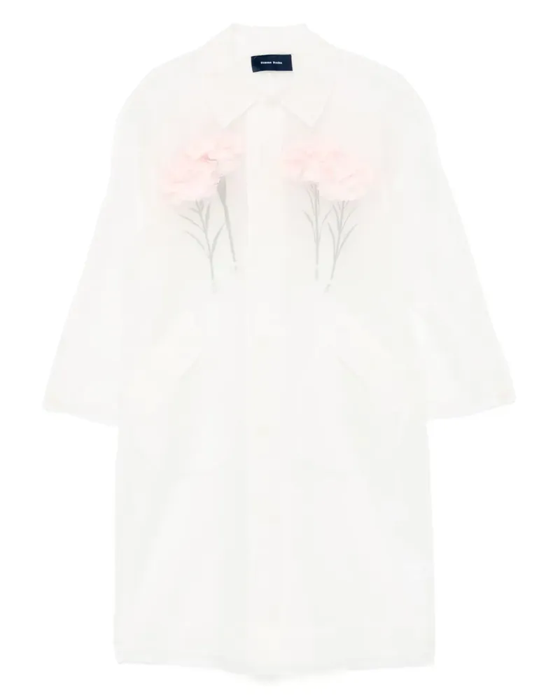 Simone Rocha Mantel mit Nelkenmotiv - Nude Nude