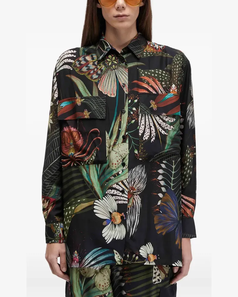 Osklen pocket print shirt - Schwarz Schwarz