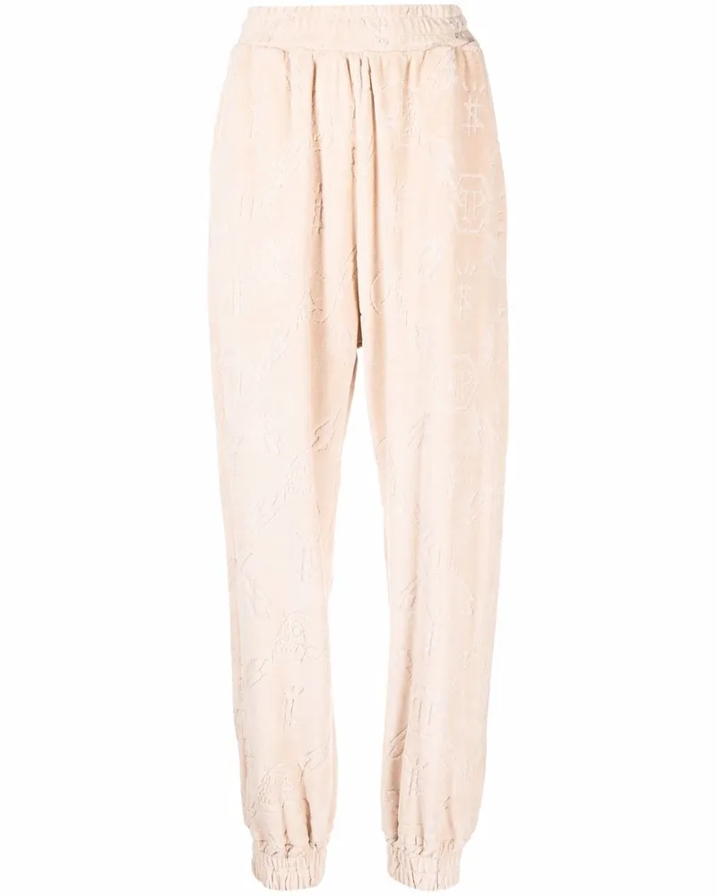 Philipp Plein Jogginghose mit Monogramm - Nude Nude