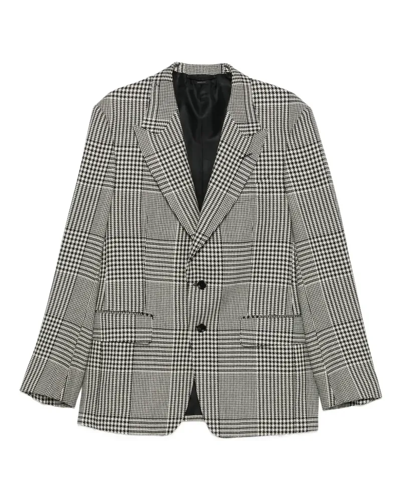 Tom Ford Karierter Shelton Prince of Wales Sakko - Schwarz Schwarz