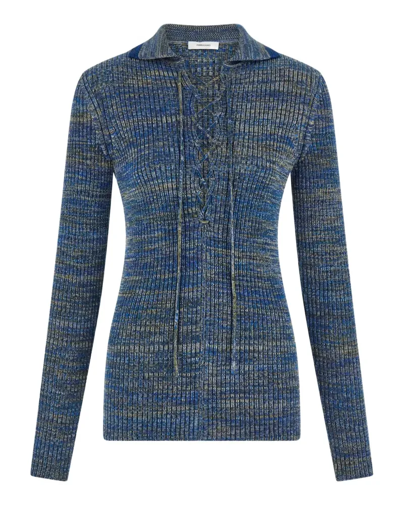 Ferragamo Gestricktes Oberteil - Blau Blau