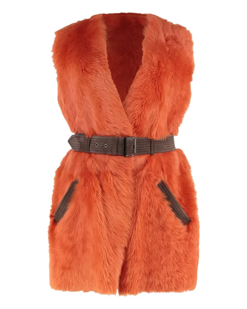 Alberta Ferretti Weste mit Gürtel - Orange Orange
