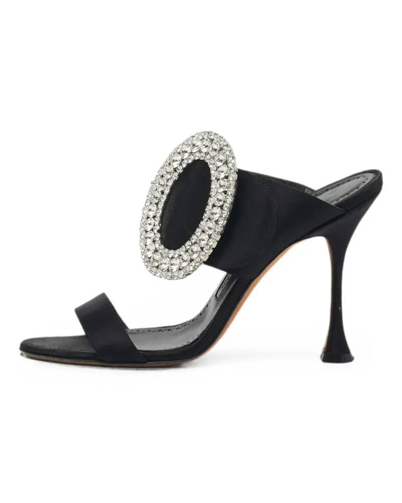Manolo Blahnik Fibiona crystal-embellished sandals - Schwarz Schwarz