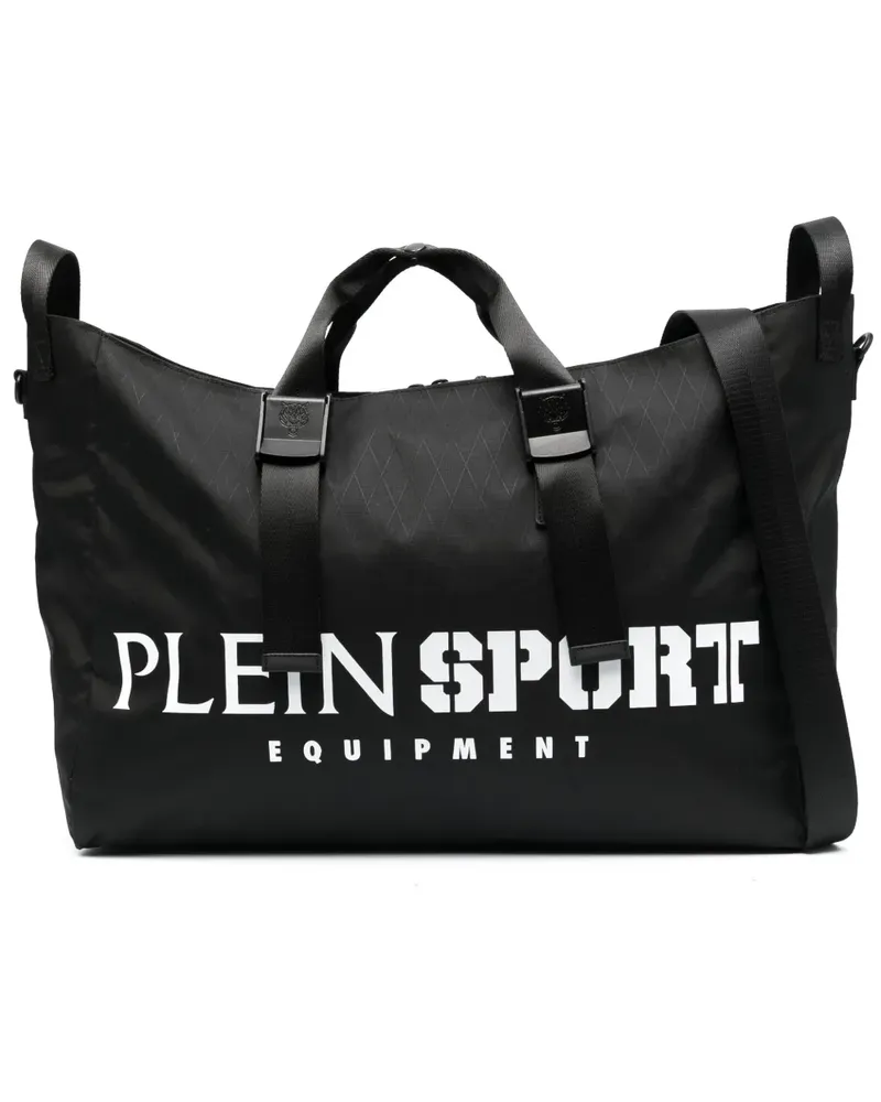Philipp Plein Sporttasche mit Logo-Print - Schwarz Schwarz