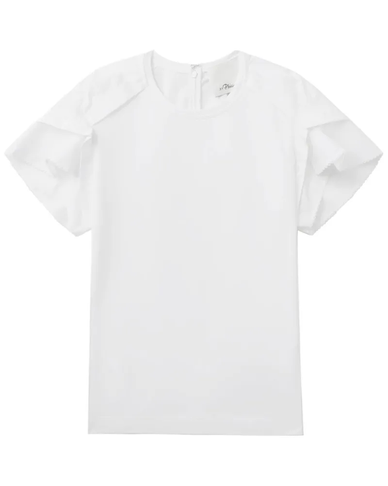 3.1 phillip lim Drapiertes T-Shirt - Weiß Weiß