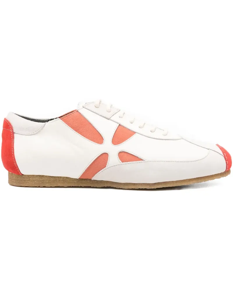 STEFAN COOKE Sneakers mit Blumendetail aus Leder - Nude Nude