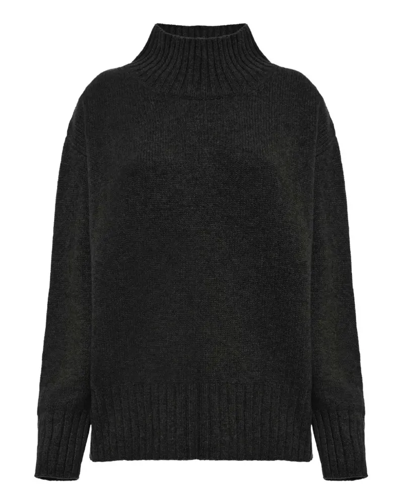 Malo Gerippter Rollkragenpullover - Grau Grau