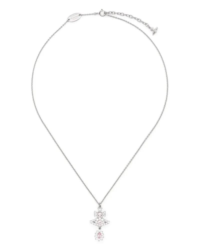 Vivienne Westwood Halskette mit Kristallen - Silber Silber