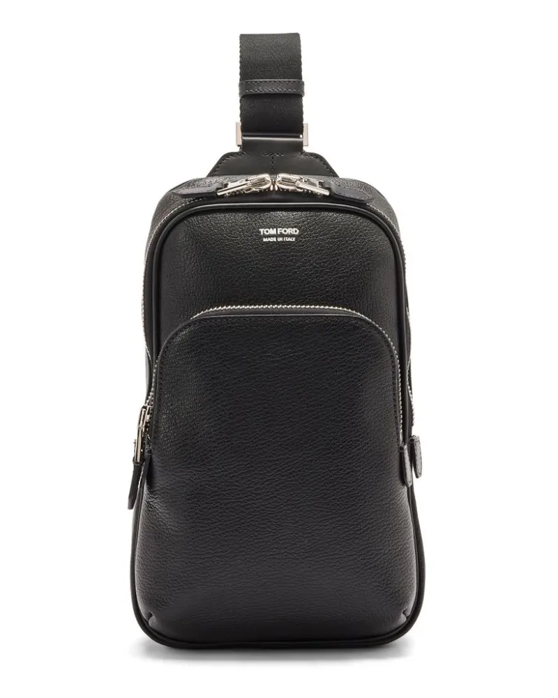 Tom Ford Kuriertasche mit Logo-Stempel - Schwarz Schwarz