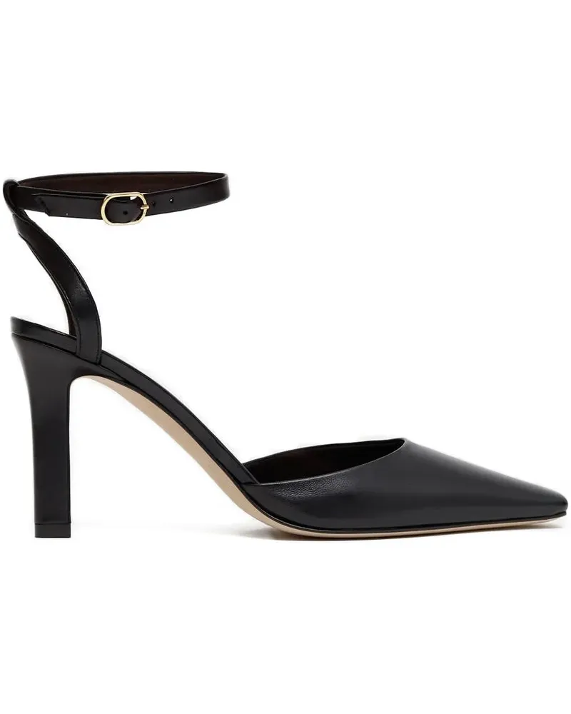 The Row ankle-strap pointed-toe flats - Schwarz Schwarz