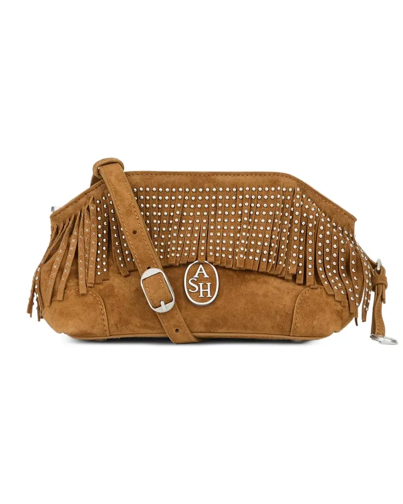 ash Mini July Fringes Schultertasche mit Nieten - Braun Braun