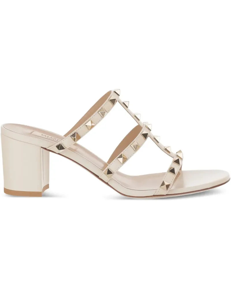 Valentino Garavani studded heeled sandals - Nude Nude